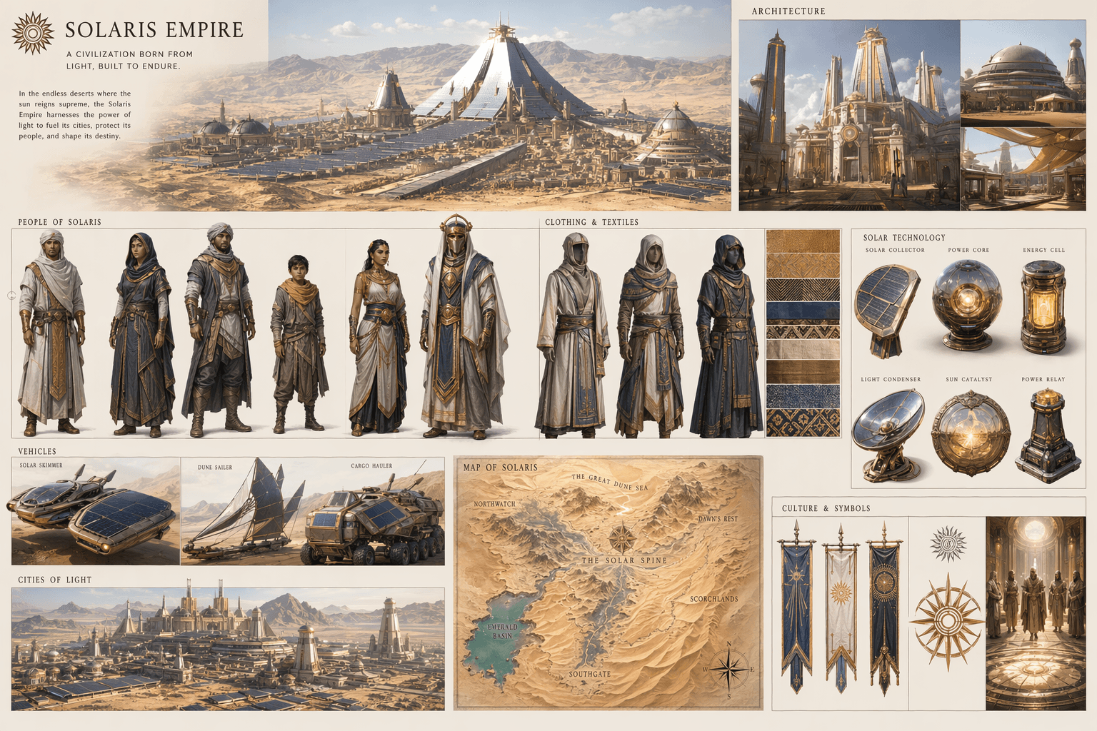 Futuristic desert civilization generated with AI